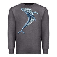 Charcoal Heather humpback whale jumping Premium Sweatshirt - BarkalooDesign