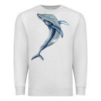 Oatmeal Heather humpback whale jumping Premium Sweatshirt - BarkalooDesign