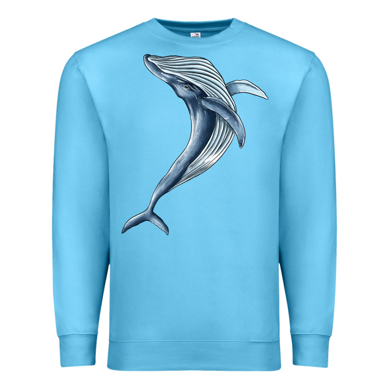Humpback Whale Jumping Premium Sweatshirt by BarkalooDesign | Teevron