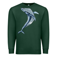 Sports Green humpback whale jumping Premium Sweatshirt - BarkalooDesign