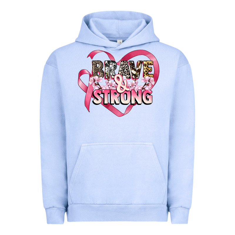 Brave And Strong Cancer Awareness Urban Hoodie by CowGirlArtShop | Teevron