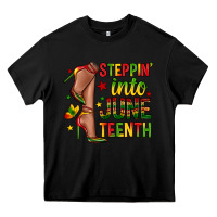 Black steppin into juneteenth Heavy Core Tee - Zillion Design Studio