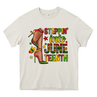 Cream steppin into juneteenth Heavy Core Tee - Zillion Design Studio