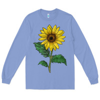 Colony Blue Sunray yellow sunflower Long Sleeve Tee - LillyAllenDesigns