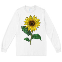 White Sunray yellow sunflower Long Sleeve Tee - LillyAllenDesigns