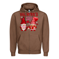 Chestnut valentines day with gnomies Zipper Hoodie - NancyCooperArtShop