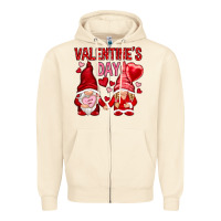 Sandshell valentines day with gnomies Zipper Hoodie - NancyCooperArtShop