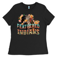 Black feathered indians Ladies Tee - texasbilliewilder