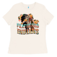 Bone feathered indians Ladies Tee - texasbilliewilder