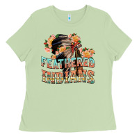 Matcha feathered indians Ladies Tee - texasbilliewilder