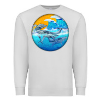 Dove Grey humpback whale Premium Sweatshirt - BarkalooDesign