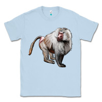 Dusty Blue baboon Classic Tee - LillyAllenDesigns