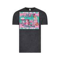 Vintage Black merry Christmas pink coffee Vintage Tee - Jasminsmagicworld