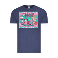 Vintage Denim merry Christmas pink coffee Vintage Tee - Jasminsmagicworld