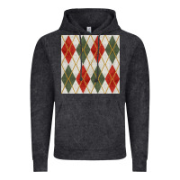 Vintage Black christmas diamond plaid seamless pattern Vintage Hoodie - BundleAndBundleShop