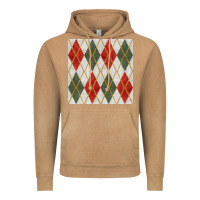 Vintage Camel christmas diamond plaid seamless pattern Vintage Hoodie - BundleAndBundleShop