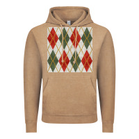 Vintage Coffee christmas diamond plaid seamless pattern Vintage Hoodie - BundleAndBundleShop
