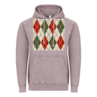 Christmas Diamond Plaid Seamless Pattern Vintage Hoodie | Teevron
