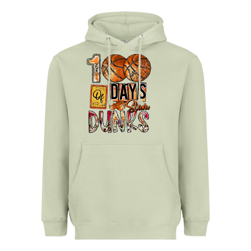 100 Of Days Slam Dunks Heavyweight Hoodie by SublimationCraftShop | Teevron
