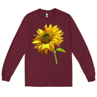 Burgundy sunflower Long Sleeve Tee - LillyAllenDesigns