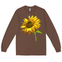Chestnut sunflower Long Sleeve Tee - LillyAllenDesigns
