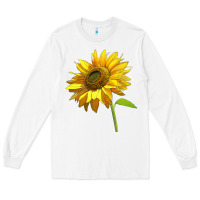 White sunflower Long Sleeve Tee - LillyAllenDesigns