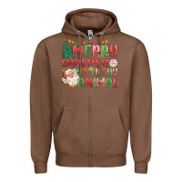 Chestnut merry christmas ya filthy animal Zipper Hoodie - MaliasSmallBusiness