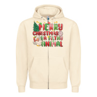 Sandshell merry christmas ya filthy animal Zipper Hoodie - MaliasSmallBusiness