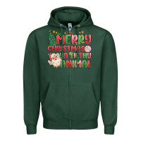 Sports Green merry christmas ya filthy animal Zipper Hoodie - MaliasSmallBusiness