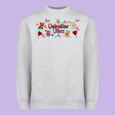 Love Vibes And Valentines Heavyweight Sweatshirt Designed By Adodesignshop