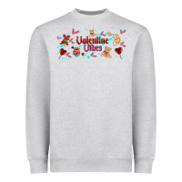 Heather Grey love vibes and valentines Heavyweight Sweatshirt - AdoDesignShop
