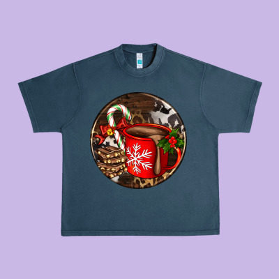 Christmas Hot Chocolate And Chocolate Urban Heavy Tee Designed By Adodesignshop