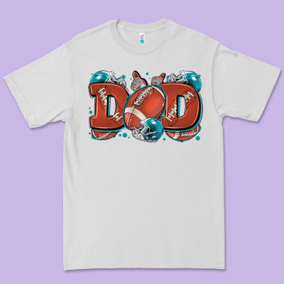 Dad American Football Premium Tee Designed By Zillion Design Studio