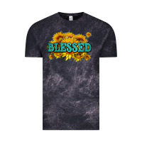 Cloud Black glitter blessed with sunflowers Vintage Tee - AdoDesignShop