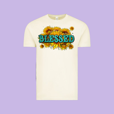 Glitter Blessed With Sunflowers Vintage Tee Designed By Adodesignshop