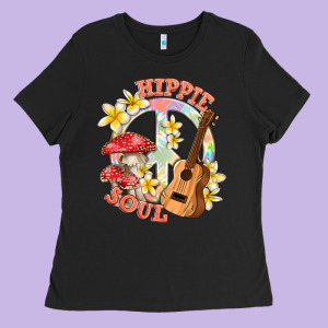 Hippie Soul With Peace Ladies Tee Designed By Texasbilliewilder