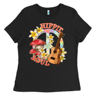 Black hippie soul with peace Ladies Tee - texasbilliewilder