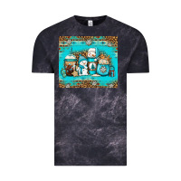 Cloud Black winter snowman coffee Vintage Tee - Jasminsmagicworld
