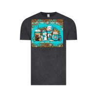 Vintage Black winter snowman coffee Vintage Tee - Jasminsmagicworld