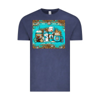Vintage Denim winter snowman coffee Vintage Tee - Jasminsmagicworld
