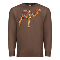 Chestnut camel with colorful saddle Premium Sweatshirt - BarkalooDesign