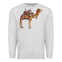 Dove Grey camel with colorful saddle Premium Sweatshirt - BarkalooDesign
