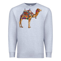 Heather Grey camel with colorful saddle Premium Sweatshirt - BarkalooDesign