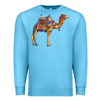 Ocean Blue camel with colorful saddle Premium Sweatshirt - BarkalooDesign