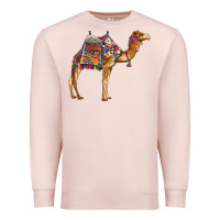 Pale Pink camel with colorful saddle Premium Sweatshirt - BarkalooDesign