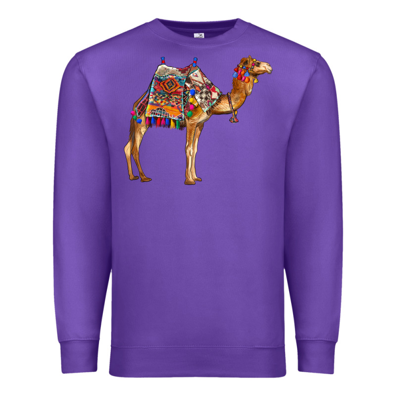 Camel With Colorful Saddle Premium Sweatshirt by BarkalooDesign | Teevron