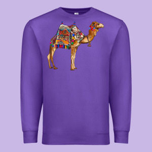 Camel With Colorful Saddle Premium Sweatshirt Designed By Barkaloodesign