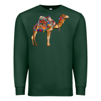 Sports Green camel with colorful saddle Premium Sweatshirt - BarkalooDesign