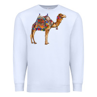White camel with colorful saddle Premium Sweatshirt - BarkalooDesign