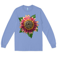 Colony Blue crimson blaze sunflower Long Sleeve Tee - LillyAllenDesigns